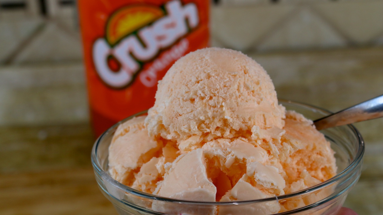 Orange Crush Homemade Ice Cream.